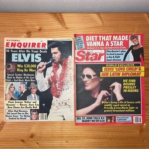 VINTAGE 1987 ELVIS MAGAZINE TABLOID National Enquirer/Star Ephemera Memorabilia